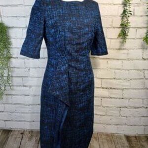 Anne Klein Blue & Black Midi Dress 4